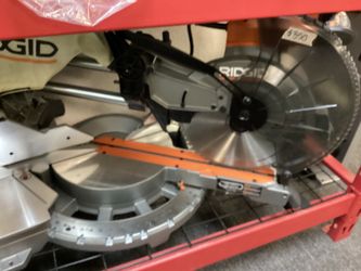 RIDGID Corded 12” Double Bevel Sliding Miter Saw $350