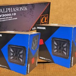 Alphasonik Venom Power Amplifier Kicker 12" Dual Voice Coil Subwoofers 3000 Watts L7 Bass Package 🚨 Payment Options Available 🚨 No Credit Needed 🚨 