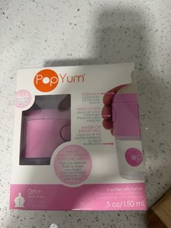 PopYum Baby Formula Bottles 5oz Pink 2-Pack