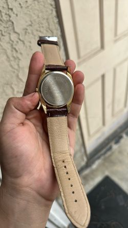 Faliedu Gold Brown Greenish Crocodile Leather Wrist Band