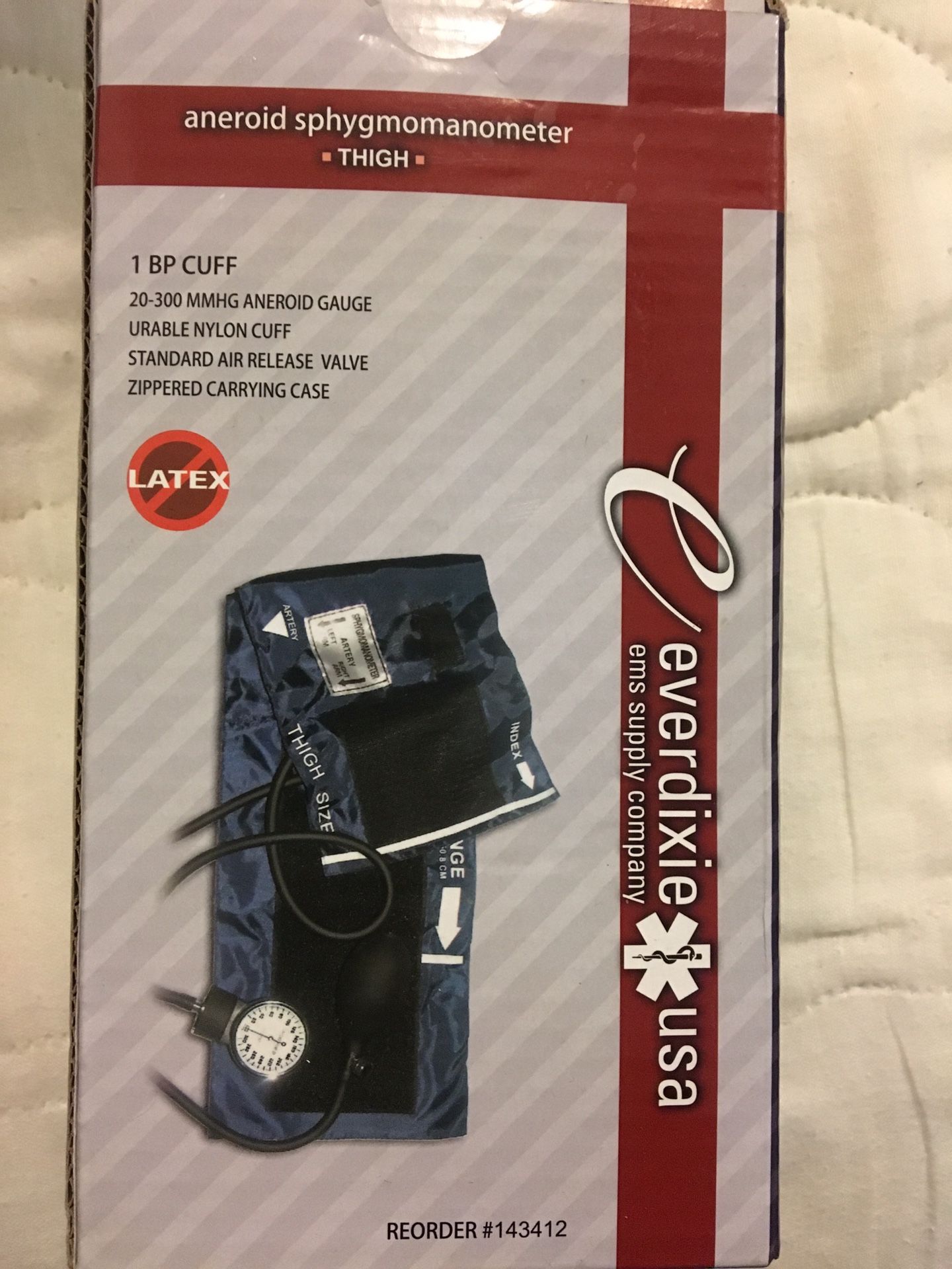 Manual Blood Pressure Cuff audlt thigh size , Aneroid Sphygmomanometer
