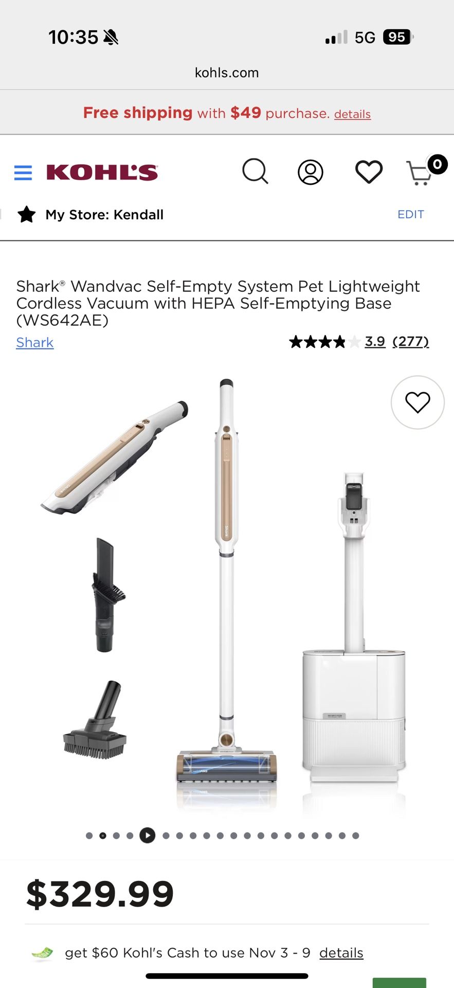 SHARK WANDVAC SELF EMPTY VACUUM