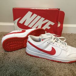 Nike Dunk Low Retro  White/Picante red