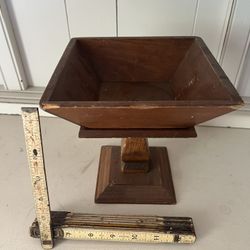 Wood Pedestal Bowl