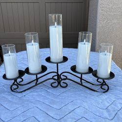 Small 5  Iron Candle Holder New
