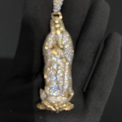 14K Gold filled Diamond Virgin Mary Pendant