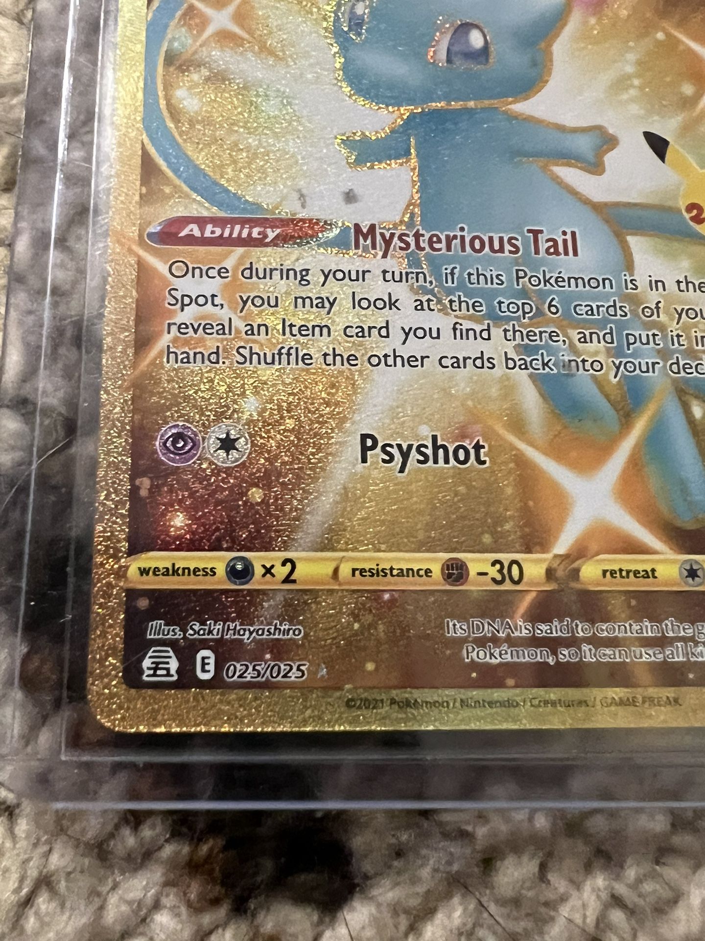 Gold Mew Secret Rare Celebrations 25th Anniversary