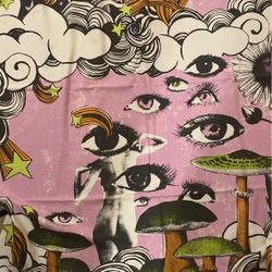 Glow In The Dark Collage Tapestry