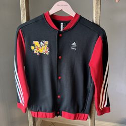 Vintage Adidas boys Disney Mickey Mouse button up jacket  Like new condition Size small 9-10 