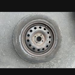 1 — 195/60r15 4x4.5 4x114.3 Stock Steely Focus Rims Wheels With Good 90% Tires Treads!!