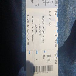 Concert Tickets ALABAMA 6/20/25