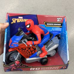 NWT Spider-Man remote control motorcycle 