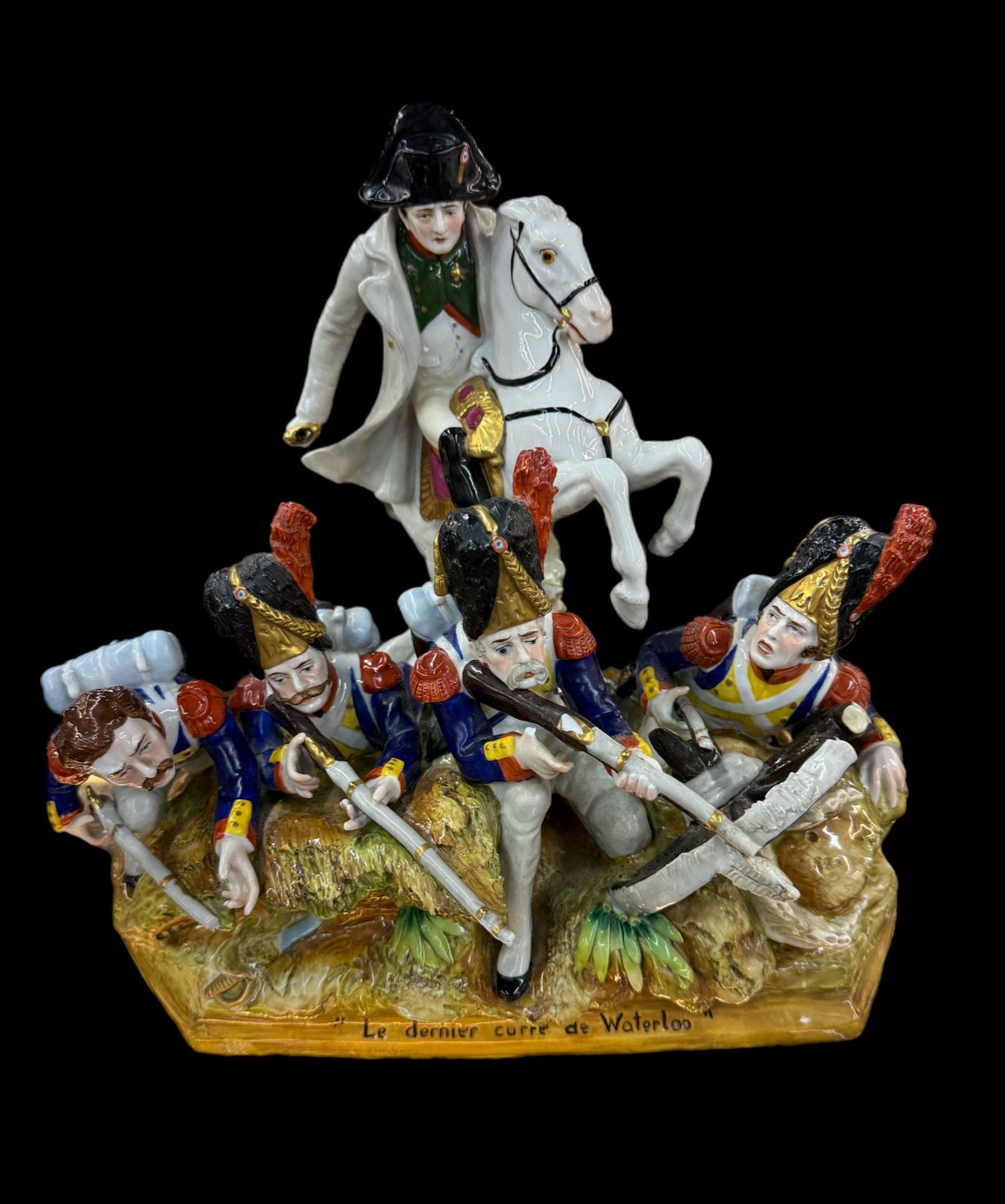 Scheibe Alsbach Porcelain Figure of Napoleon’s Army SIGNED Large sculpture Signed