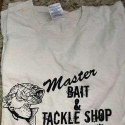 Men's sz XL Master Bait & Tackle Shop Shirt *Like New