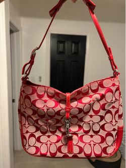 Red Coach shoulder bag