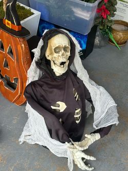 Halloween Skeleton Grim Reaper Decoration height 29