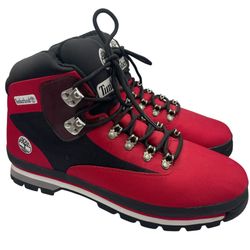 Timberland hiking jacquard red black boots men’s Size 11