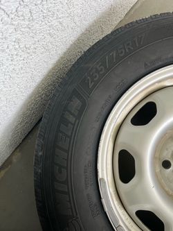 Michelin 235/75R17 Tire on Steel Wheel