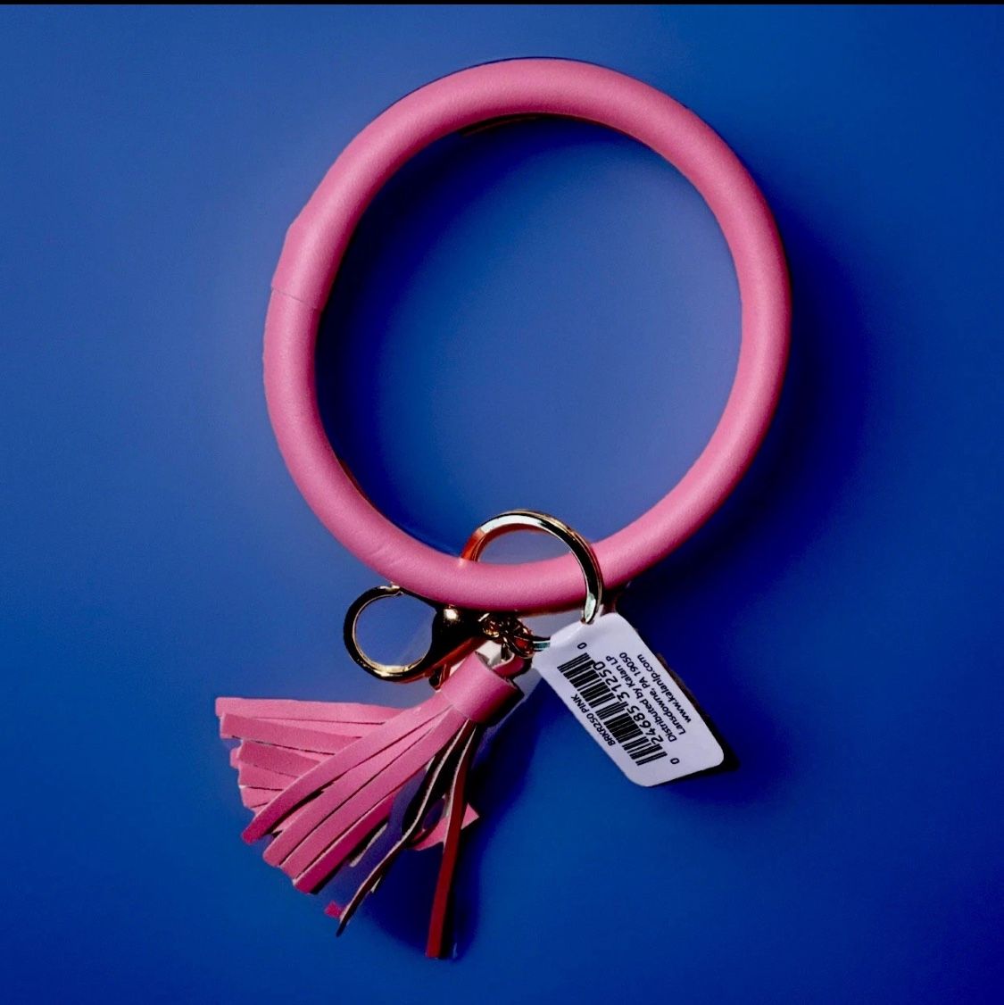 🔑 Pink Silicone Bangle Key Ring w/ Tassel – NEW! – $6.99
