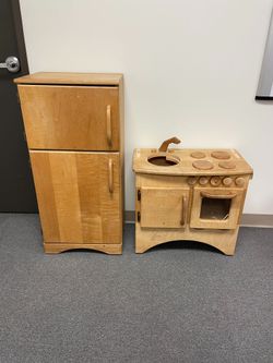 Kid's Wooden Play Kitchen Set