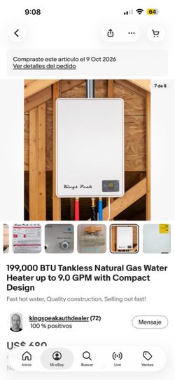 Kings Peak 199,000 BTU Tankless Natural Gas Water Heater