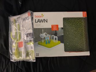 Boon Lawn Drying Rack with Poke & Twig Accessories