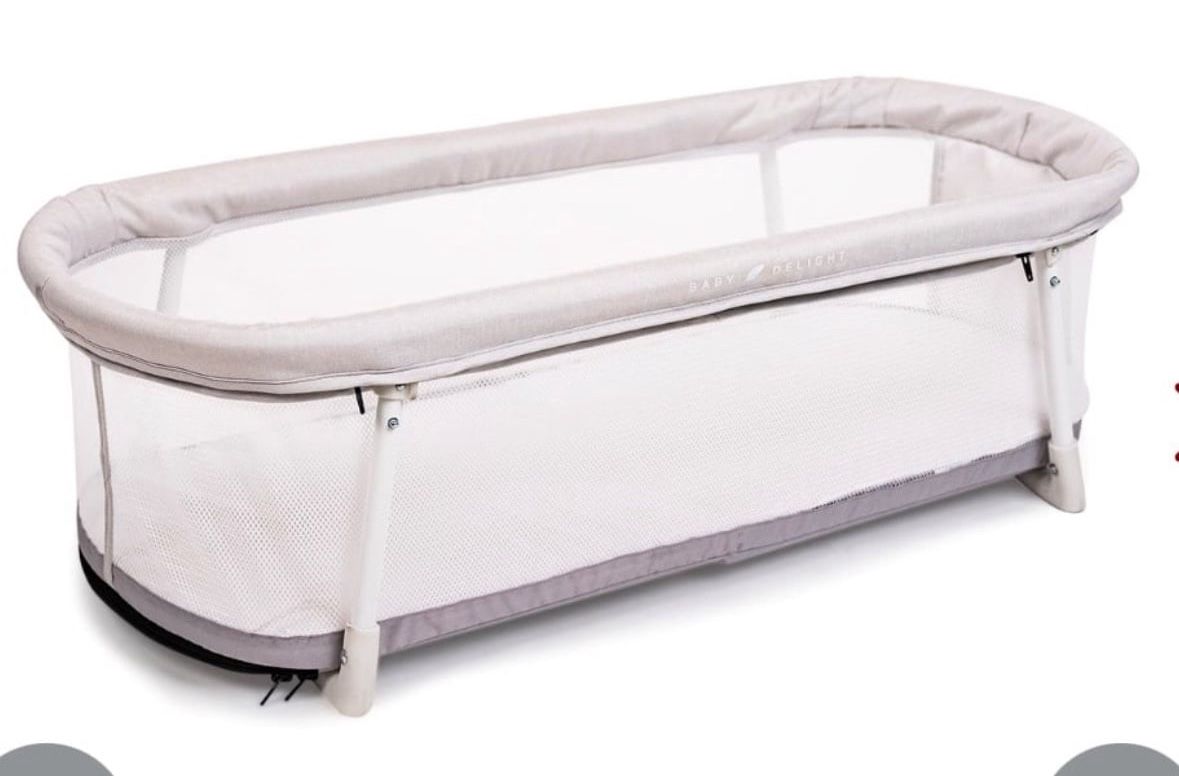 Baby Delight Snuggle Nest Bassinet, Portable Baby Bed, For Infants 0 – 5 Months, Driftwood Grey Open box item INVENTORY NUMBER: 101