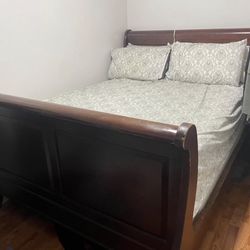 Queen-Sized Wooden Bed Frame