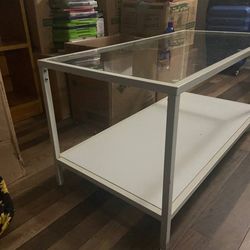 Glass Coffee Table And End Table Set