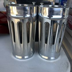 Harley Davidson lower Fork tube cowbell covers