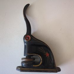 PEOPLE'S GAS CO Cast Iron Corporate Embosser Seal Stamp Press, Vintage Anamosa, Iowa
