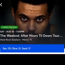 The Weeknd Concert Tickets