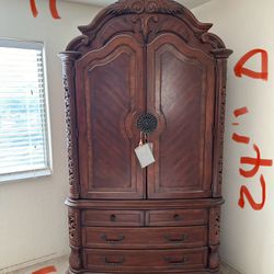 King Size Headboard And Armoire 