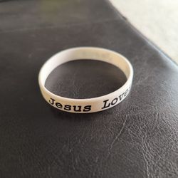 "Jesus Loves You" Unisex Rubber Bracelet