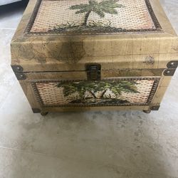 Vintage  Chest (lined) - 1.5 Ft Long And 3/4 ft Tall 