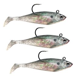3 Pack Swim Shad 3" Fishing Lure 1/4oz Shad