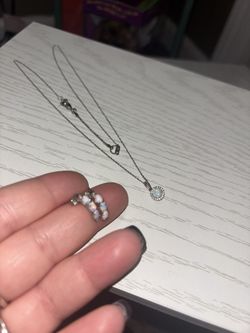 Matching Opal Necklace And Earrings 