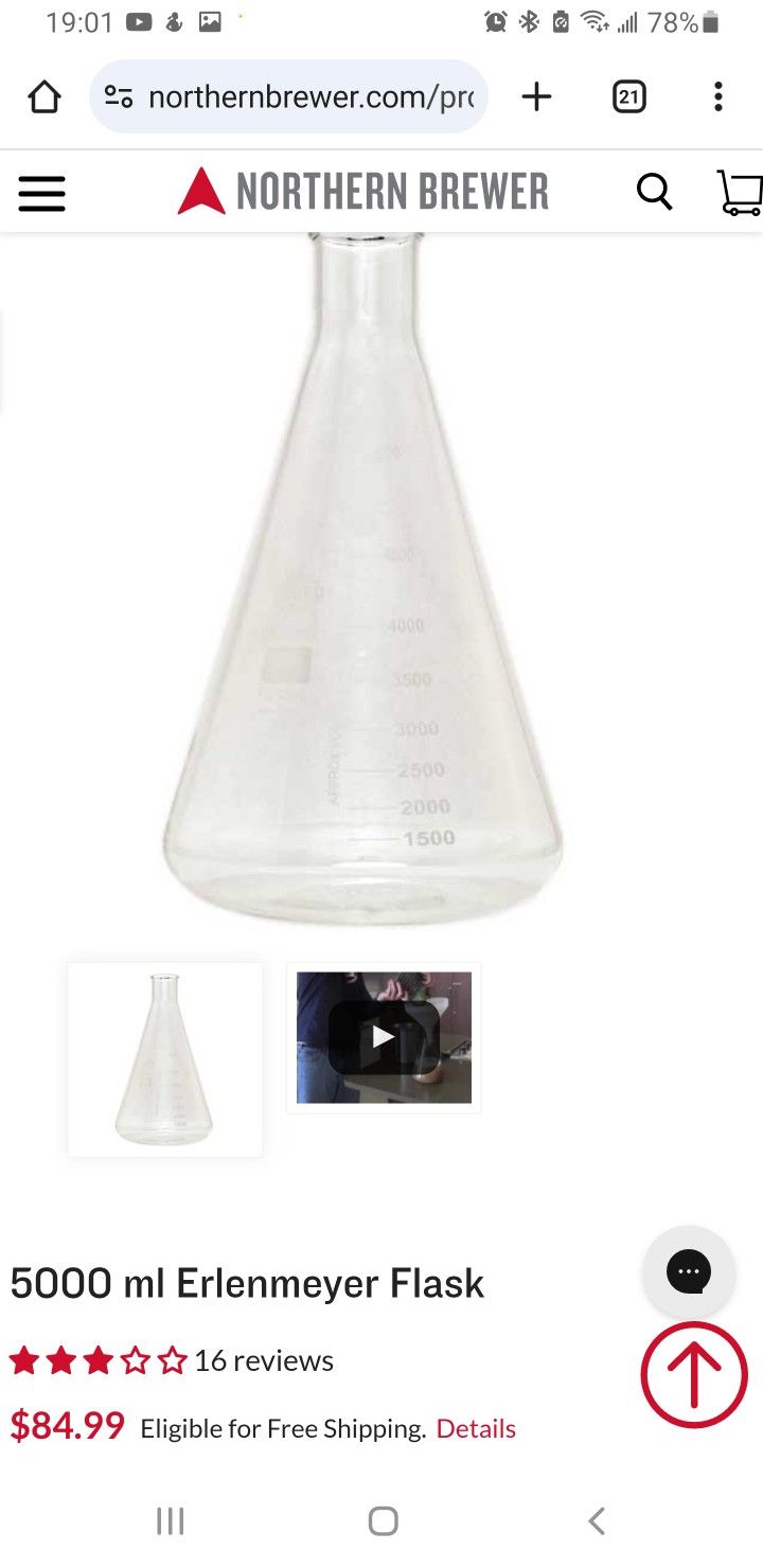 5000 ml erlenmeyer flask Brewing Homebrew