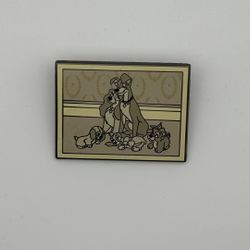 Disney Lady & The Tramp with Puppies Films LE 600 Mystery Pin 