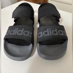 Adidas Unisex Adult Adilette Sandals, Black/Grey/ Black US 10
