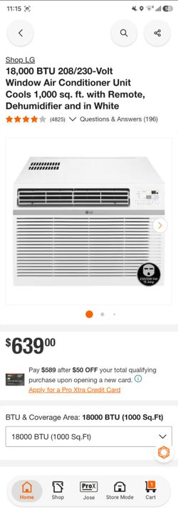Lg window ac unit. 208/230 volt