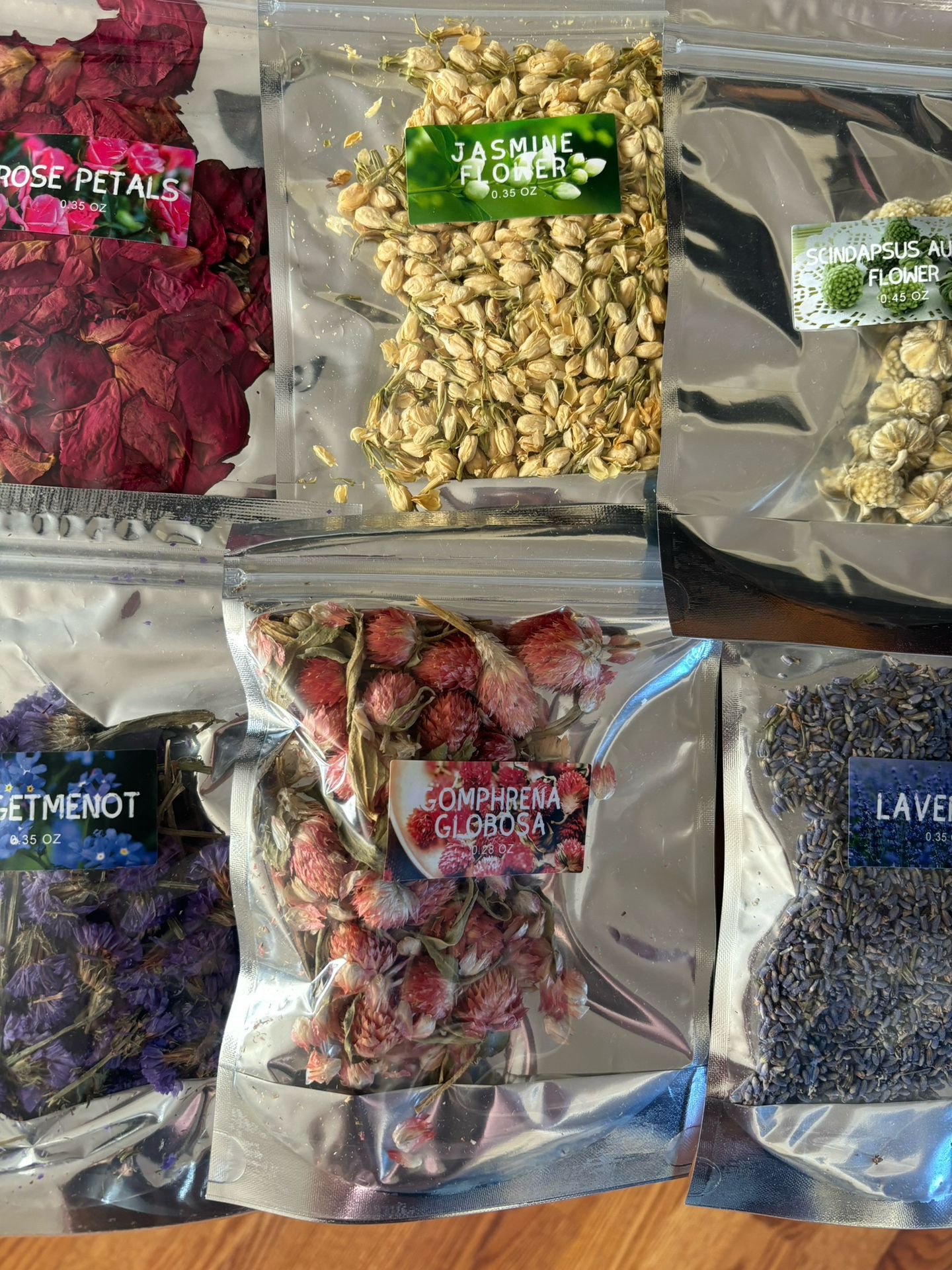 12 pc Dried Herbs & Flowers Packs