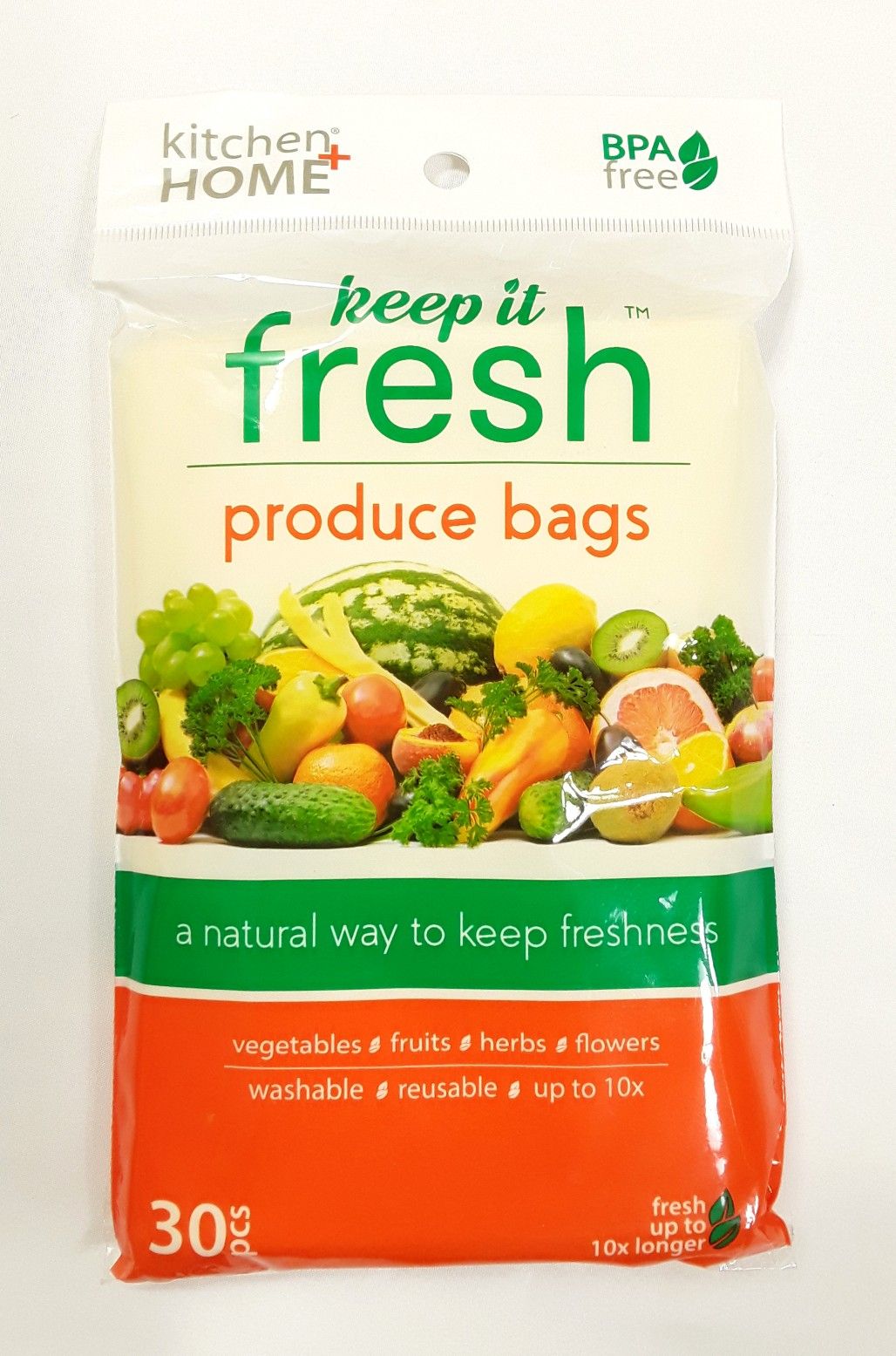 *NEW* KITCHEN + HOME Keep It Fresh Produce Bags - 30/Gallon Sized Bags