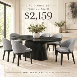 7-Piece Oval Dining Set