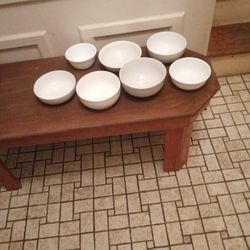 Seven Miscellaneous White Bowls 