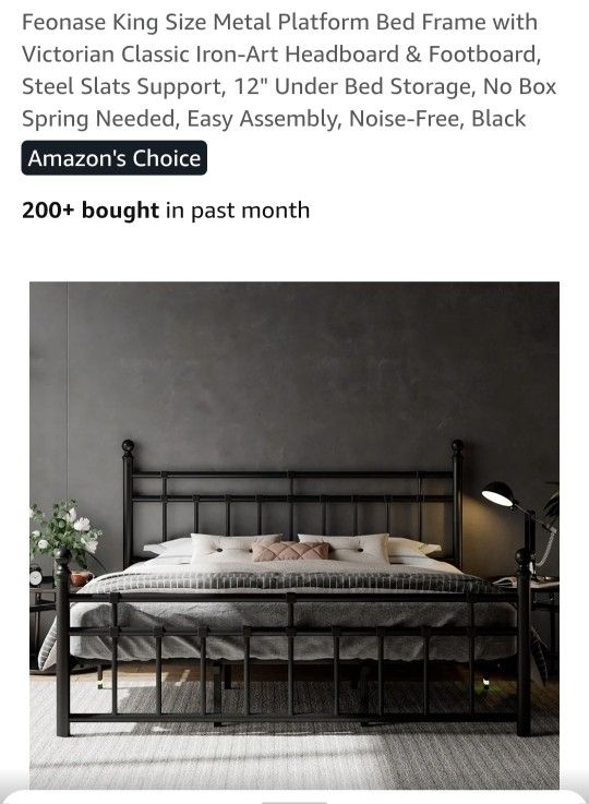King Bed Frame & Mattress