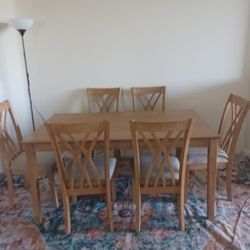 Dining Set For 6- Wingback Chairs- $150