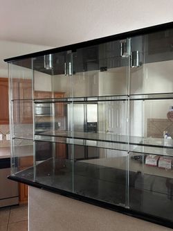 Glass Display Cabinet with Built-In Lighting