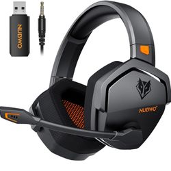 Brand New Wireless Gaming Headset with Mic for Ps5 Ps4 PC, Zero Interference, 100-Hour Battery All-Day Play, 23ms Sync​ for Fortnite & Call of Duty/FP