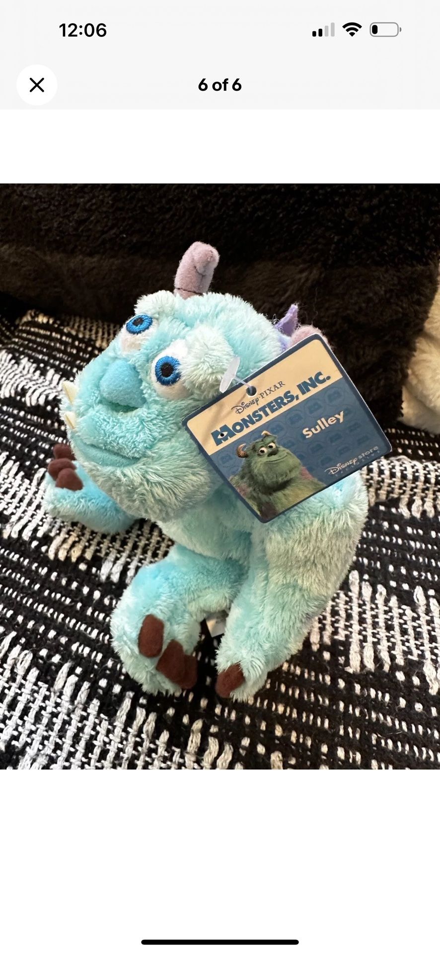 Disney Monsters inc Sulley Retro small Plush Figurine